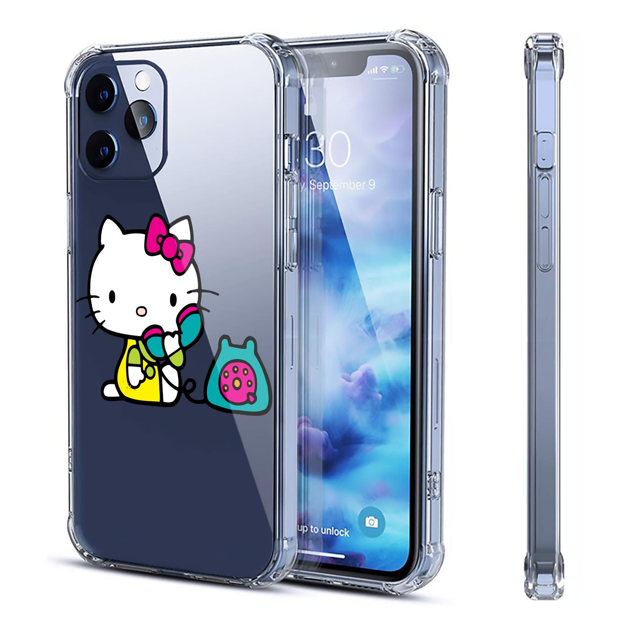 （画像用） Hello Kitty ハローキティ 【iPhone 12シリーズ対応】透明スマホケース（クリアソフトケース）